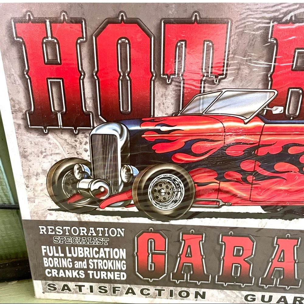 NEW Hot Rod Garage Metal Sign